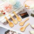 36 Pieces Small Wooden Makeup Spatulas, Wooden Cosmetic Spoons, Mini Nature Beauty Scoop for Women Girls