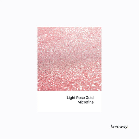 Hemway Ultra Sparkle Glitter - Light Rose Gold, 100g Microfine Metallic Flakes for Crafts and Decoration