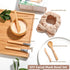 JPNK New Facial Mask Bowl Set, New DIY 6Pack DIY Clay Mask Mixing Kit (Brown)