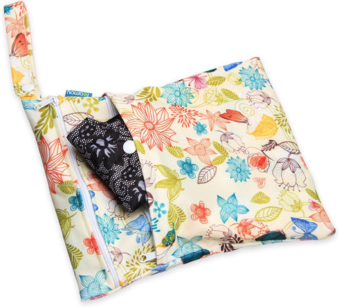 Teamoy 11.6" Reusable Washable Sanitary Pads, 6Pcs Cloth Menstrual Napkins with Wet Bag for Heavy Flow or Overnight Use