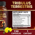 Tribulus Terrestris Supplement for Men & Women, 5-Month Supply with Ashwagandha, Panax Ginseng, 150 Count