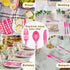 150 Pack Hot Pink Silverware, Hot Pink Plastic Cutlery, 50 Forks, 50 Knives, 50 Spoons for Birthday Bachelorette Wedding
