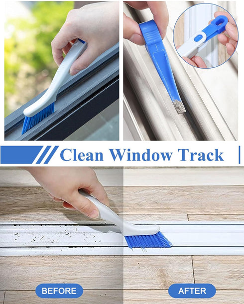 WENSTIER 4 Set PCS Multi Purpose Small Crevice Cleaning Brushes for Tight Narrow Space, Small Scrub Brush for Scrubbing