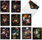 The Best Card Company - 10 Boxed Note Cards with Flowers, Blank Assorted Floral Notecards Bulk, Baroque Blooms M10020BK