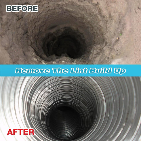 Sealegend 15 FEET Dryer Vent Cleaner Kit - Double Synthetic Brush Head with Drill Attachment for Easy Cleaning