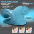 Neck Stretcher Cervical Traction, Ergonomic Neck Pillow for Pain Relief, Neck Curve Corrector, Light Blue