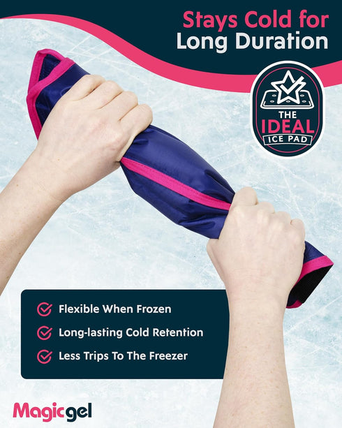 Reusable Cold Pack for Hip Bursitis - Ice Pack Wrap for Inflammation and Swelling Relief (by Magic Gel)