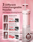 Travel Water Flosser, Portable Water Flosser, Mini Oral Irrigator, Telescopic Water Tank with 5 Nozzles, IPX7