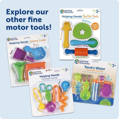 Learning Resources Helping Hands Tactile Tools - Sensory Bin Toys, Preschool Toddler Activities, Fine Motor Toy, Tools