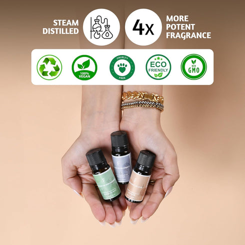 Folkulture Essential Oils for Diffuser - Set of 6 Essential Oils for Candle Making, Summer Soap Making - Frankincense,