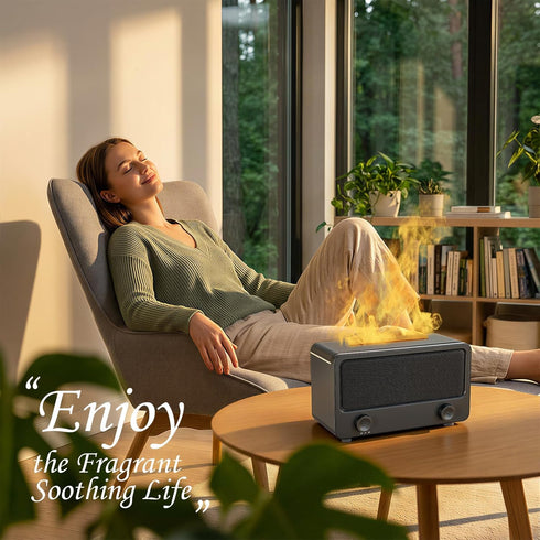 TYJONX Flame Diffuser for Home,Colorful Fireplace Aroma Diffuser for Bedroom,Fireplace Diffuser with Remote
