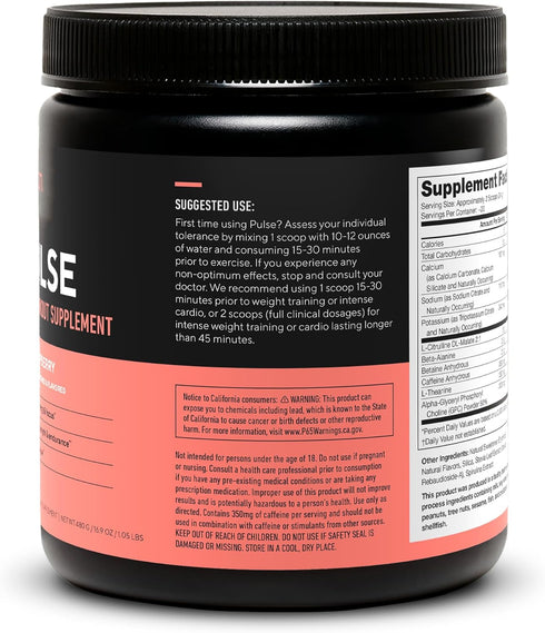 LEGION All Natural Nitric Oxide Preworkout Drink, Creatine Free, Beta Alanine, Citrulline, Alpha GPC, Blue Raspberry
