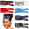WILLBOND 6 Pieces Tie Headband for Women, Adjustable Knotted African Headbands, Non-Slip Floral Hair Bands