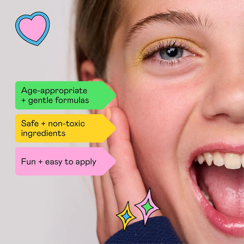 Makeup & Skincare Essentials Kit for Kids Backpack, Tinted Lip Balm, Face Multi-Stick, Universal Body Balm Stick,