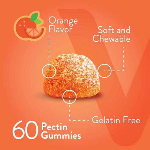 Viteey Vitamin C Gummies for Adults & Teens with Zinc & Echinacea - Vegan, Gelatin Free, Gluten Free, GMO Free, Tasty