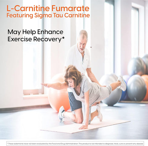 Doctor's Best L-Carnitine Fumarate, Non-GMO, Vegan, Gluten Free, Heart Health, 855 mg, 60 Count