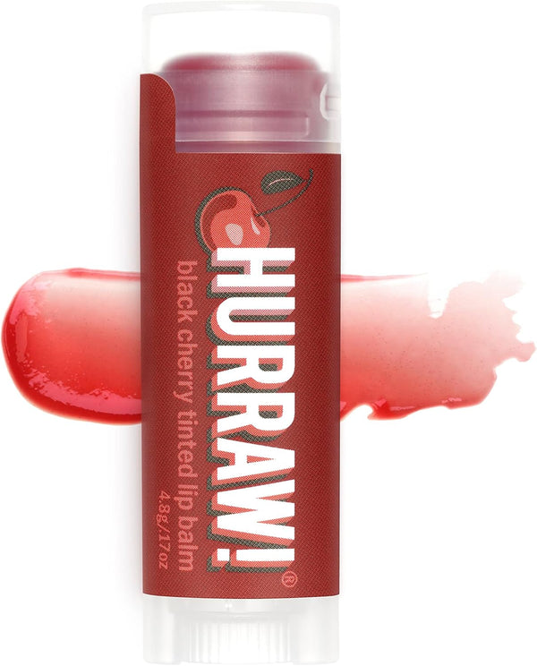 Hurraw! Black Cherry Tinted Lip Balm: Organic, Certified Vegan, Cruelty-Free, Non-GMO, 100% Natural Ingredients