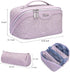 Travel Makeup Bag for Women, 3 Set Large Capacity Cosmetic Bags with Divider - Toiletry Bag 01-Z-Violet