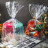 NPLUX 50 Pack Cellophane Bags, Clear Flat Bottom Treat Bags with Twist Ties for Candy and Small Gift Wrapping