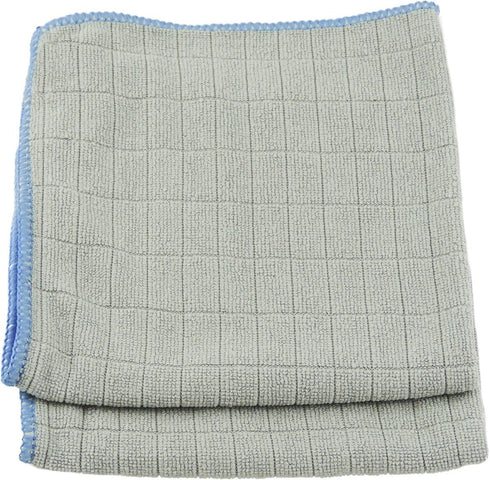 Unger Microfiber Glass and Mirror Cloths, 12” x 12”, 2 Pack, Reusable Cleaning Towels for Streak-Free Results