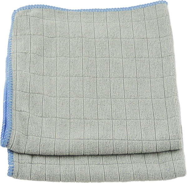Unger Microfiber Glass and Mirror Cloths, 12” x 12”, 2 Pack, Reusable Cleaning Towels for Streak-Free Results