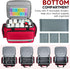 Jaffzora Large Pill Bottle Organizer, Double Layers Medicine Storage Bag with Lockable Zippers and Shoulder