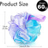 2Pcs Shower Loofahs Bath Sponges, 60g Large Soft Nylon Mesh Puff Balls for Body Wash, Exfoliating Body and Back Scrubber Pouf, Bathing Accessories Loofa Set for Men Women Full Cleanse Beauty