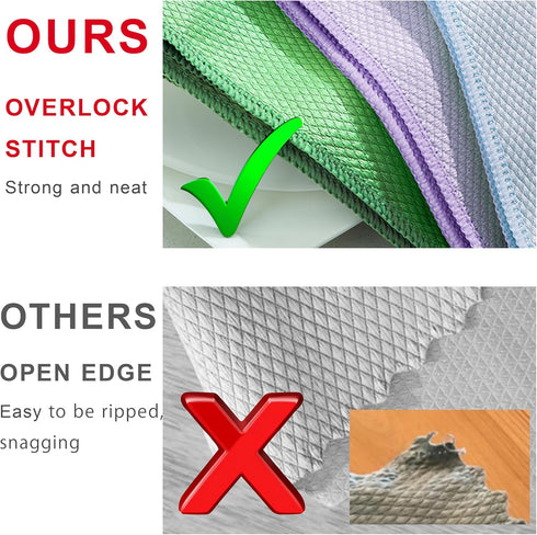 Extra Large Fish Scale Glass Cleaning Cloth, Lint Free Nanoscale Microfiber Tower, Polishing Tower 15.8" x 19.7" (Mix,