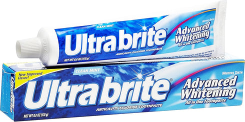 UltraBrite 6 oz (Pack 5) Ultra brite Advanced Whitening Toothpaste Clean Mint