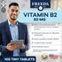 Freeda Vitamin B2 Riboflavin 50mg - Energy Metabolism, Migraine Headache Relief, Nervous System Health, Inflammation Support - Kosher, Gluten Free, Vegan Vit B 2 Supplement - B2 Vitamins 50mg (100 Ct)