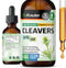 Cleavers Leaf Tincture, Organic Cleavers Herb Liquid Extract, Natural Body Detox, Vegan Drops, 2 Fl.Oz.