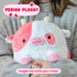 Shopzoki Heatable Strawberry Scented Cow Plush for Period Cramp Relief & Emotional Support, Microwavable Soft Toy
