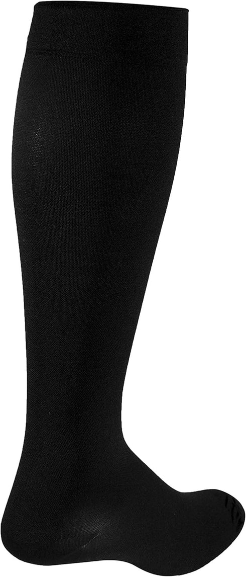Truform HMNA 9808 Compression Stockings, Regular 15-20 mmHg Below Knee BK, Closed Toe, Black, Medium (Size B)
