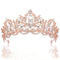 Rose Gold Tiara Wedding Tiaras and Crowns for Women - Rhinestone Queen Tiara for Bridal Party