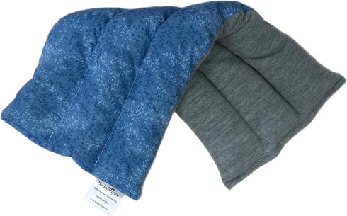 SacksyThyme Microwave Heating Pad for Back, Neck, Menstrual Cramps, Hot Moist Microwavable Therapy Pack - Blue