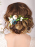 Kercisbeauty Bridal Floral Hair Pins | Wedding Pearl Hair Combs Barrette Set | Hair Accessories (Pack of 3)