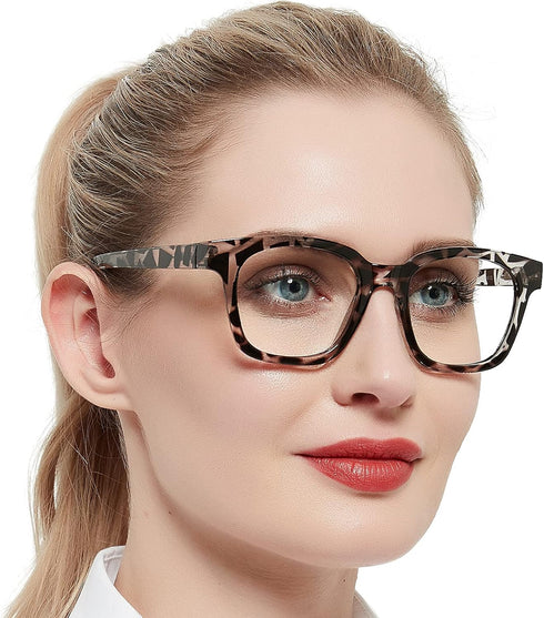 AEZUNI 6.0 Designer Reading Glasses for Women, Strong Reader 600 for Lady (1.0 to 6.0)