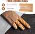 OFFIGAM 50pcs Packaging Kraft Paper Bakery Bread Bags with Window Large Size Greaseproof Food Storage Pouches