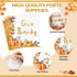Maxdot 100 10 12 Inch Set 50 Pcs Thanksgiving Plates and Napkins x Disposable Gold Fall Pumpkin Oval Paper Plates