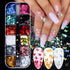 12 Colors Butterfly Nail Art Stickers, Butterflies Nail Glitter Sequins, 3D Art Accessories for Acrylic Nails