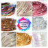 12Pcs Clip in Hair Tinsel, 23.6Inch Pink Glitter Hair Extensions, Heat Resistant Fairy Hair Kit