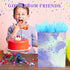 BLESZSING Large Gift Bags Set, 2 Pack Paper Gift Bags with Tissue Paper, Colorful Pink Blue