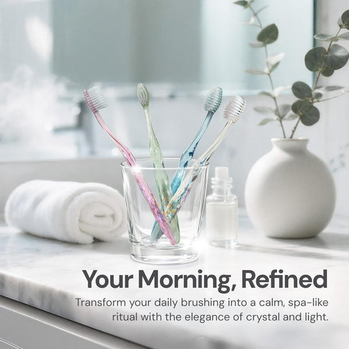 Silver Soft/Medium Bristle Manual Toothbrush with Travel Case
