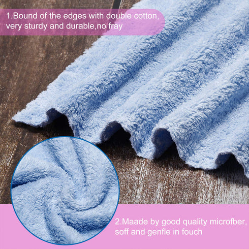 Syhood 12 Pcs Microfiber Face Wash Cloths, 10 x 10 Inch Makeup Remover Towel, Reusable Soft Cleansing Towels