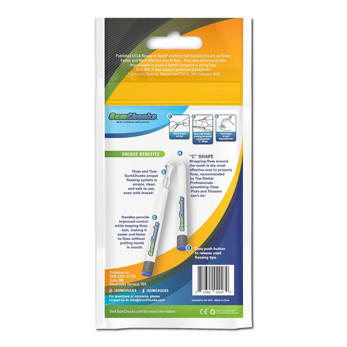 Flossers Dental Floss for Braces, Flossers Threaders Tool, Gum Flossing Picks, 30 Universal Flossing Tip Refills