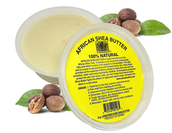 REAL African Shea Butter Pure Raw Unrefined "IVORY" from Ghana, 8oz Container