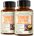 Turmeric Saffron Supplements with Cinnamon & Cardamom | Antioxidant Joint Support | Pack of 2