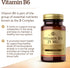 Solgar Vitamin B6 25 mg, 100 Tablets - Supports Energy Metabolism, Heart Health & Healthy Nervous System - B Complex