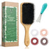 Natural Boar Bristle Hair Brush for Women, Men, Kids; Detangling Paddle Brush for Fine and Curly Hair