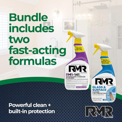 RMR-141 2-Step 232 Oz RMR Defend & Detail Duo EPA Registered Mold & Mildew Spray + Glass & Surface Cleaner/Repellent